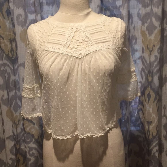 Free people lace top - Picture 1 of 4